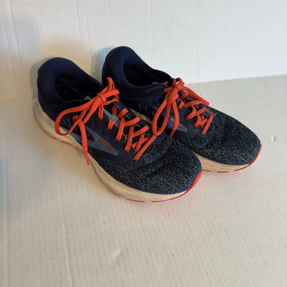Brooks Navy Orange Range 2 Athletic Lace Up Running Sneaker Womens 8 - Picture 1 of 7